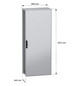 Standschrank ST IP55 B800xH2000xT400mm pulverbesch RAL7035 Koppelbar