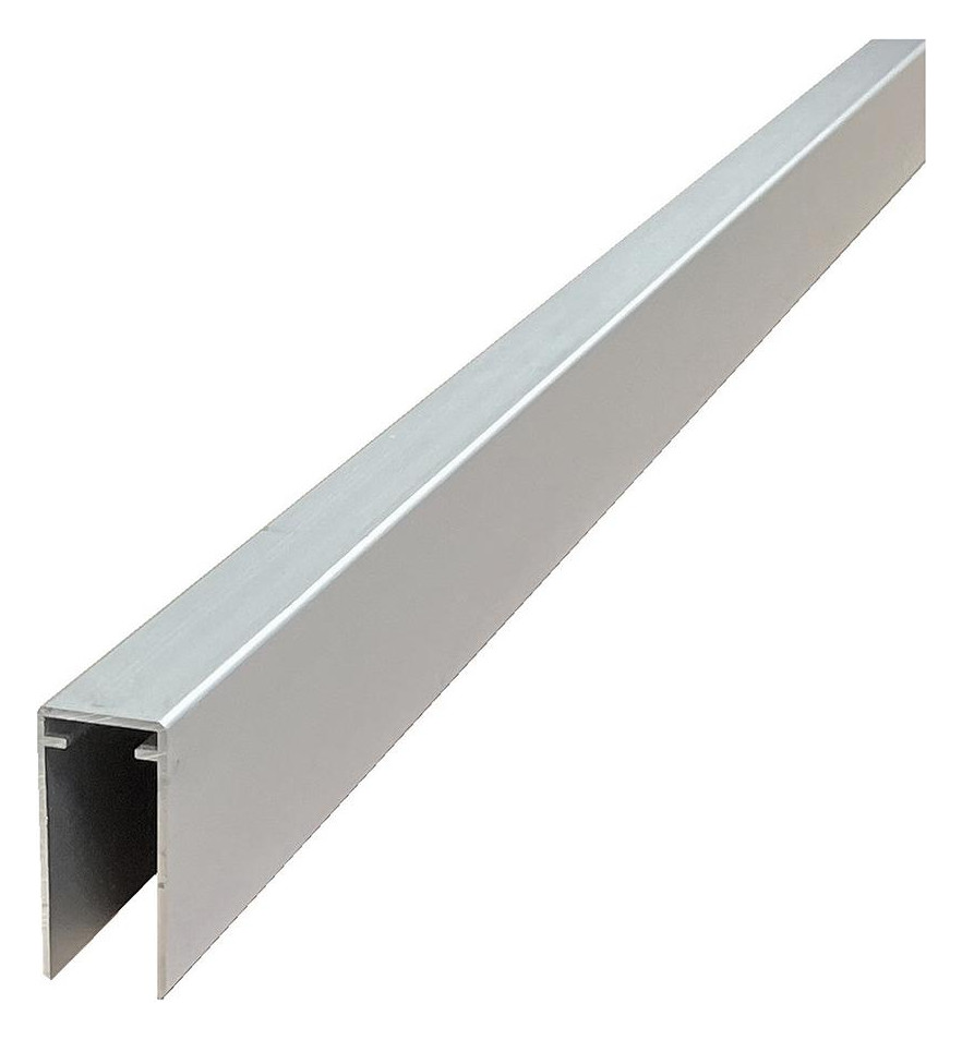 Bild ECOSTECK-Set Silber Start/Endleiste verstärkt 50/50x24x1655mm Aluminium für Senk - n.a.-1