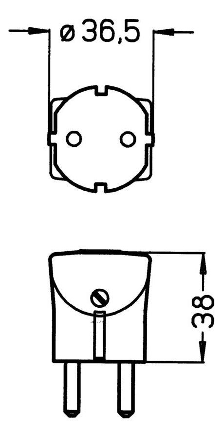 Schutzkontaktstecker 16A 230V Kst IP20 ger ws Schraubkl