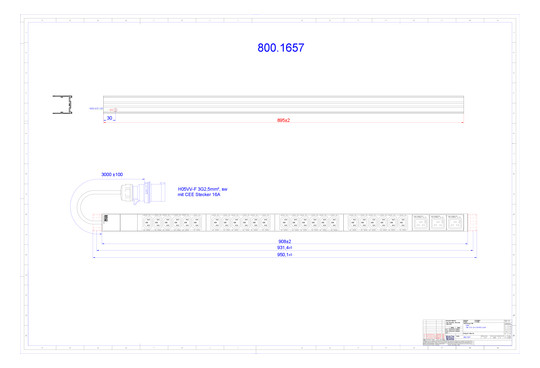 Bachmann ALU 1HE 24xC13 3xC19   800.1657 