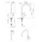Dornbracht Spültisch-Einhebelmischer Tara Ultra Griff rechts, Ausladung 241mm, platin gebürstet
