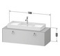 Duravit Waschtisch-Unterschrank White Tulip 130x55cm, Becken links, Nordic Weiß Hochglanz, kein Einrichtungssystem/mit Innenbeleuchtung