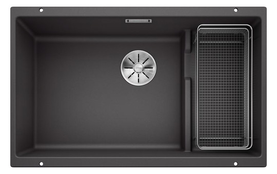 Blanco Becken SUBLINE 700-U Level SILGRANIT 73 x 46 cm, felsgrau, für Unterbau