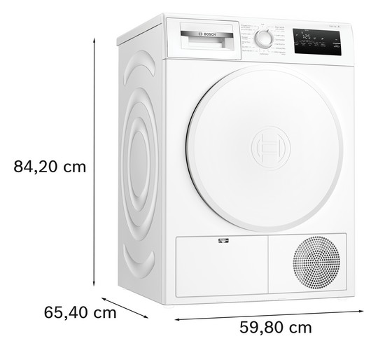 Wärmepumpentrockner E C 8kg ws 65dB re stufenl 138kWh Restzeit