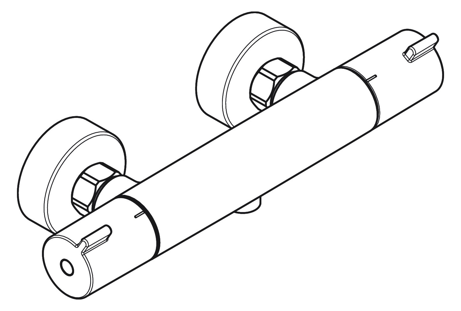 hansgrohe Brausethermostat Ecostat 1001 CL 296x100mm, AP, 1 Verbraucher, chrom