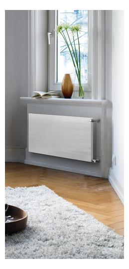Zehnder Heizwand Radiapanel HL BH 350 mm, BL 1700 mm, Bautiefe 63mm, AB 1270, horizontal
