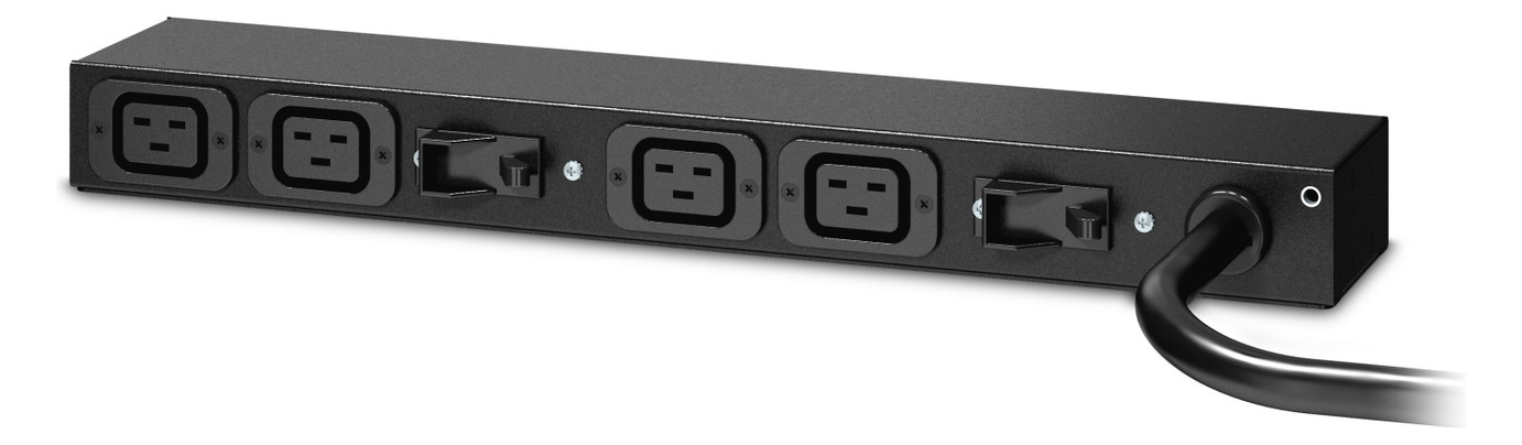 Rack-Stromverteilung 1HE 4xC19 240V Mit Sicherung Schaltbar