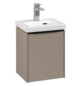 V&B Waschtisch-Unterschrank Subway 3.0 35,1x42,9x30,9cm, Schanier rechts/Griff Volcano black, taupe