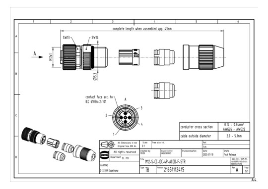 HART Buchse 4-polig          21031112405 