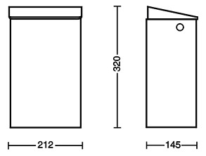 CWS Abfallbehälter MediLine Typ 758, Edelstahl, fein gebürstet, 6 l