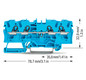 Reihenklemme 0,5-6qmm Serie 2004 1Etage 4kl bl 32A Hutschiene TH35