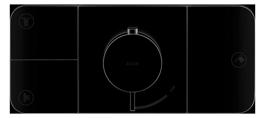 hansgrohe Fertigmontageset Axor One UP-Thermostatmodul, 3 Verbraucher, mattschwarz