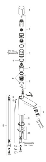 hansgrohe Waschtisch-Einhebelmischer 110 Talis Select E mit Zugstangen-Ablaufgarnitur, chrom