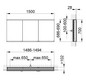 KEUCO Spiegelschrank Royal Modular 2.0 DALI 1500 x 700 x 120 mm, 2 Steckdosen, Wandeinbau, 3 Türen, beleuchtet