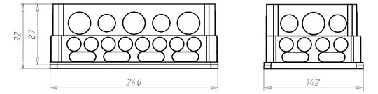 Verbindungsdose UP 240x142x87mm Kst IP2X rechteck