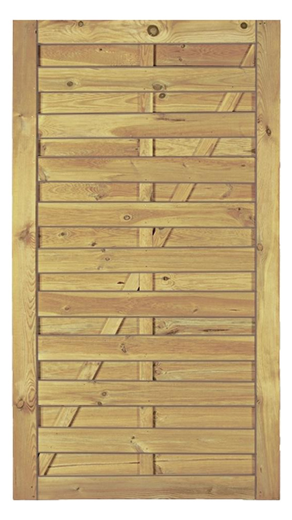 Bild Maxi-Massiv-Tor 100x180cm Rahmen 45/90 mm, kdi grün ohne Beschlag, Lamellen geri - n.a.-0