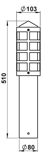 Podestleuchte 50W E27 edst Edst Kst_opal IP44 HV