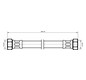NEOPERL Panzerschlauch TECHLINE NT IGxIG, DN 20, 3/4" x 3/4", 1000 mm