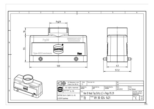 HART Tüllengehäuse           09300241421 