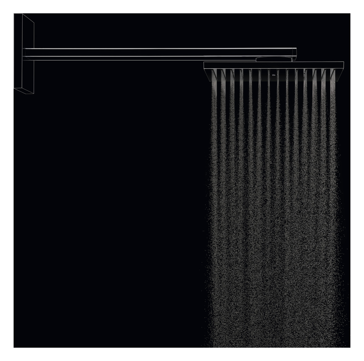 hansgrohe Kopfbrause Axor mit Brausearm, 250x250mm, 2jet, chrom