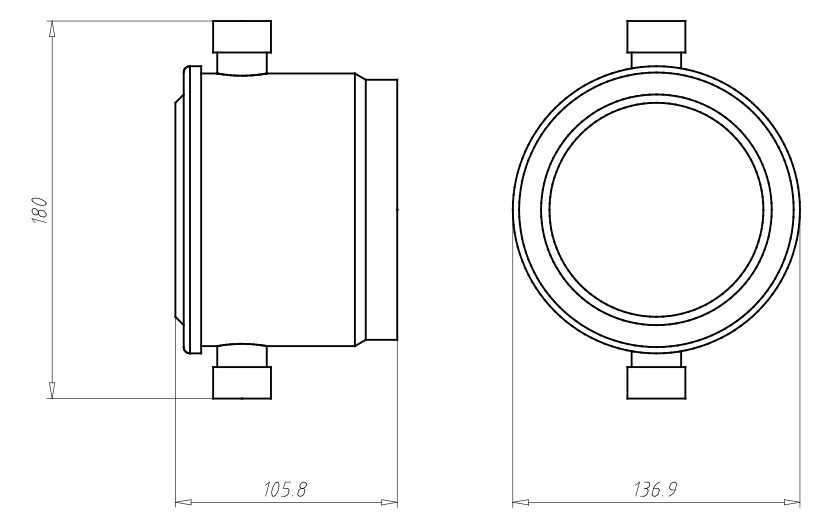 Leuchteneinbaugehäuse HaloX Ø100mm 105mm 160mm Kst Geeignet für HV-Leuchten