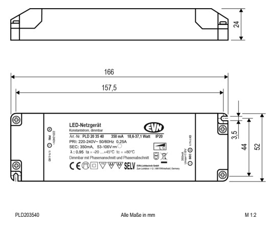 EVN Netzgerät 18,6-37,1W    PLD 20 35 40 