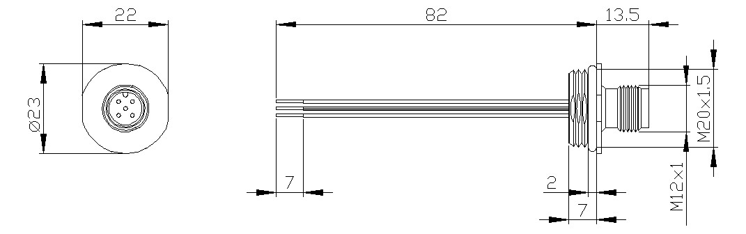 Positionschalter Zubehör 5p, M12, 125V, 4A