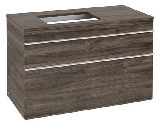 V&B Waschtisch-Unterschrank Venticello 95,7x60,6x50,2cm, Waschtisch links, Griff White, stone oak