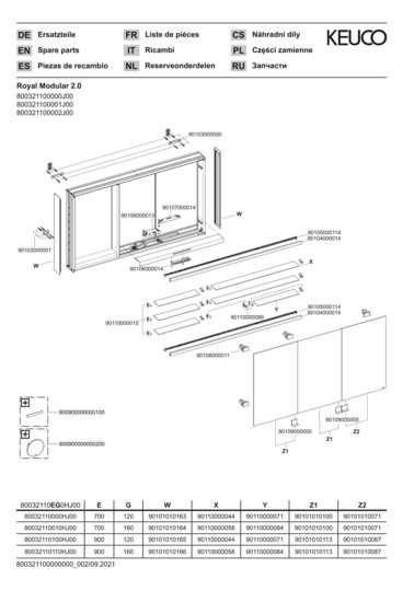 KEUCO Spiegelschrank Royal Modular 2.0 DALI 1000 x 700 x 120 mm, 2 Steckdosen, Wandvorbau, 3 Türen, beleuchtet