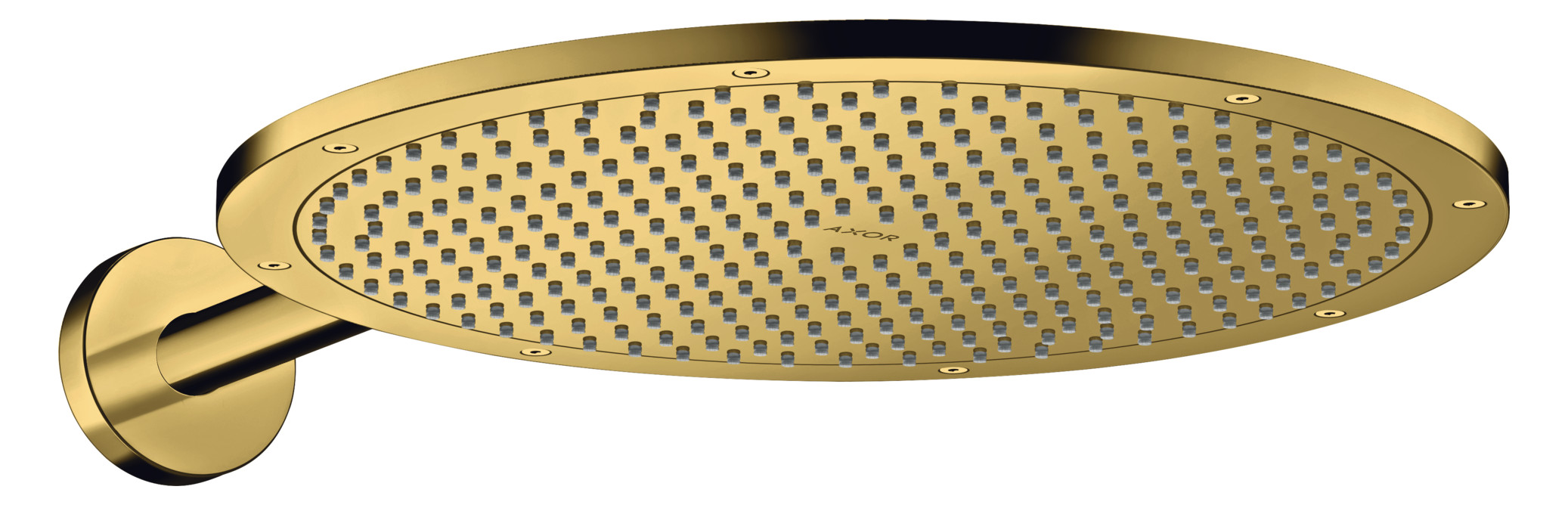 hansgrohe Kopfbrause Axor mit Brausearm, Wandmontage, 350mm, 1jet, polished gold optic