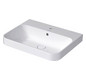 Duravit Aufsatz-Waschtisch Happy D.2 Plus 60x46cm, geschliffen, mit Hahnloch, Überlauf, Hahnlochbank, weiß WonderGliss