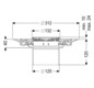 Kessel Dünnbettaufsatz Variofix 120x120mm, aus ABS, mit Designrost, Slot-Design