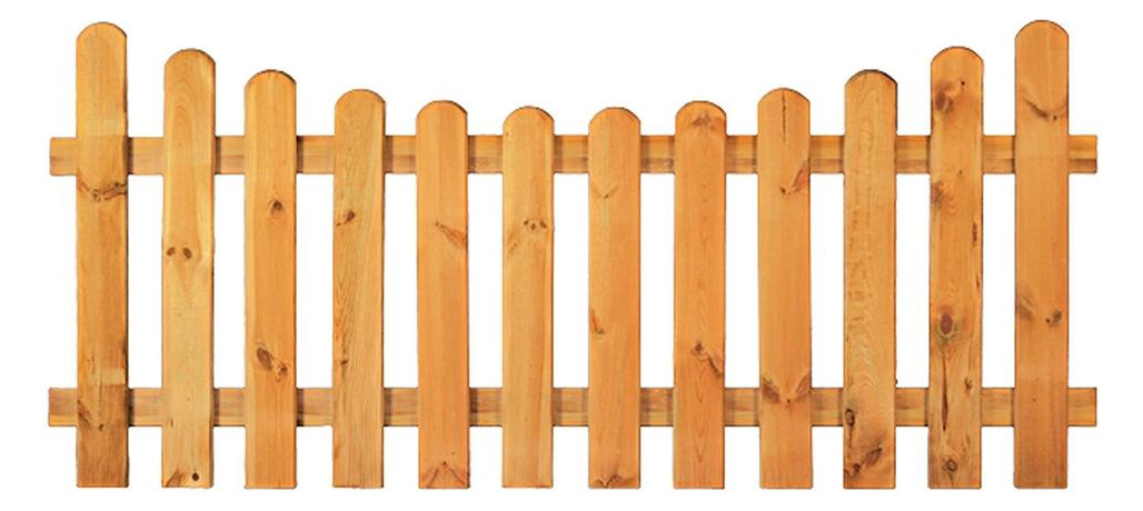 Bild HEIKO-Gartenzaun 180 x 80/65 cm, kdi-grün Latten 20/90mm Unterbogen glatt, Riege - n.a.-0