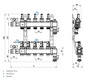 TACONOVA Fußbodenheizungsverteiler TACOSYS PRO 3/4", 0-2,5 l/min, 9 Heizkreise, 554 mm