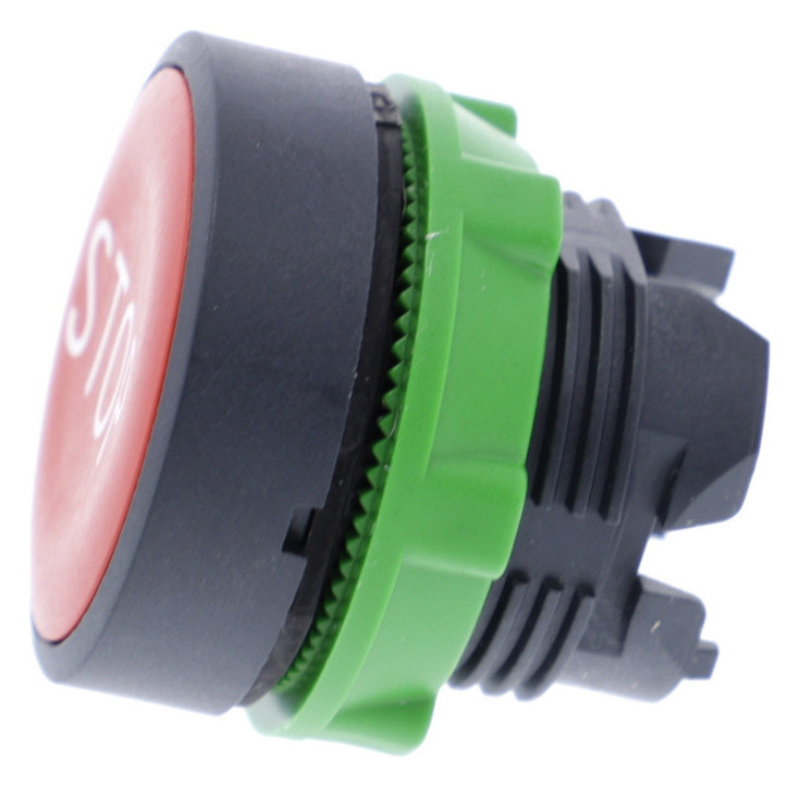 Drucktaster Front 1f rt Ø22mm rnd IP66 Tastend