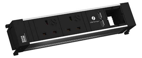 Bachmann Power Frame 2xUK 1xUSB 916.0519 