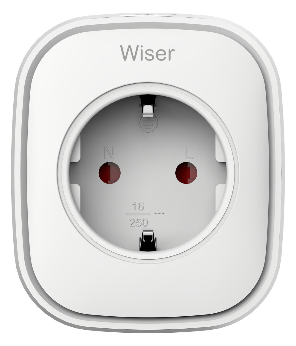Schaltaktor Funkb C-Last Wiser Steckd TE 13A 3000W 230V Vor Ort-/Handbedienung