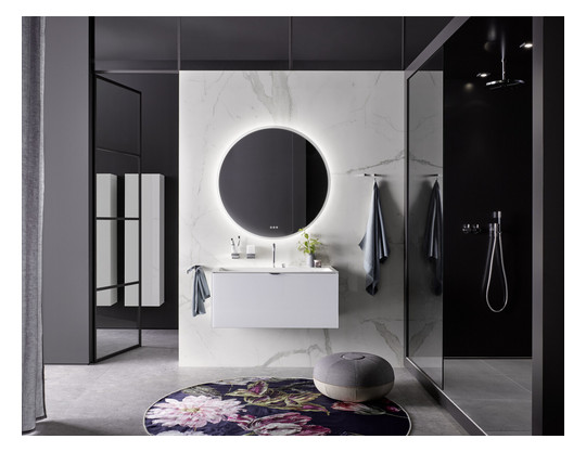 EMCO LED-Lichtspiegel Pure++ Ø 790 mm, mit umlaufender Mattierung, 3 Touchsensoren