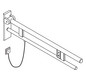 HEWI Stützklappgriff System 900 Ausladung 850 mm, Edelstahl matt geschliffen, links