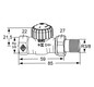 Heimeier Thermostat-Ventilunterteil V-exact II Rp 3/8, Durchgang, Rotguss vernickelt
