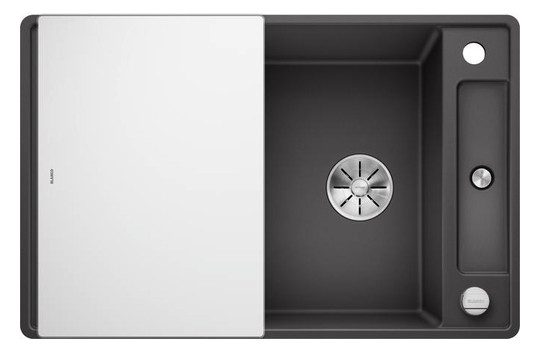 Blanco Spüle Axia III 45 S-F SILGRANIT 77 x 50 cm, felsgrau, reversibel, mit Glasschneidbrett