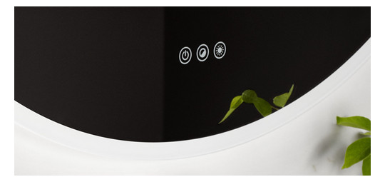 EMCO LED-Lichtspiegel Pure++ Ø 790 mm, mit umlaufender Mattierung, 3 Touchsensoren