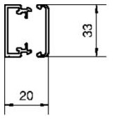 Leitungsführungskanal Kst 20x35x2000mm ver-ws LF-K unbeh RAL9016
