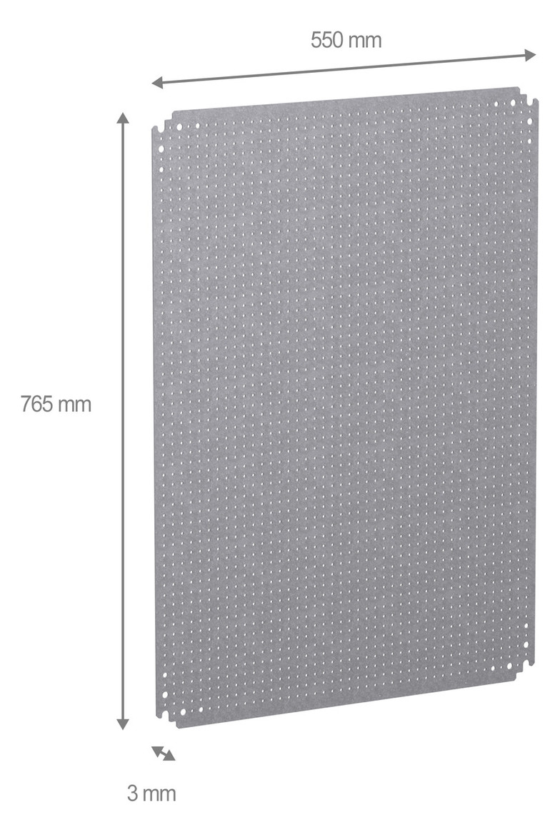 Montageplatte 750x550x12,5mm Metall