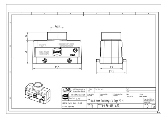 HART Tüllengehäuse           09300161420 