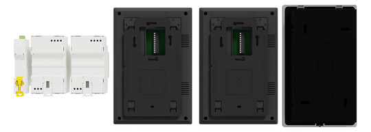 Video-Türsprechset 2Draht 2xTeiln UP/AP ws ws 1LS Unterputz/Aufputz