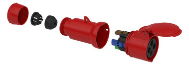 CEE-Kupplung 5p 16A IP44 PratiKa IP44 6h 380-415 V schraubl.Kl ger Kst