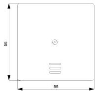 Kontrollwippe Schalter DELTAi-sys ti-ws glz titanweiß