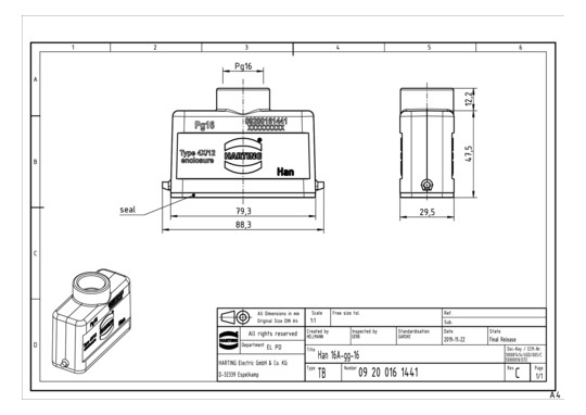 HART Tüllengehäuse           09200161441 