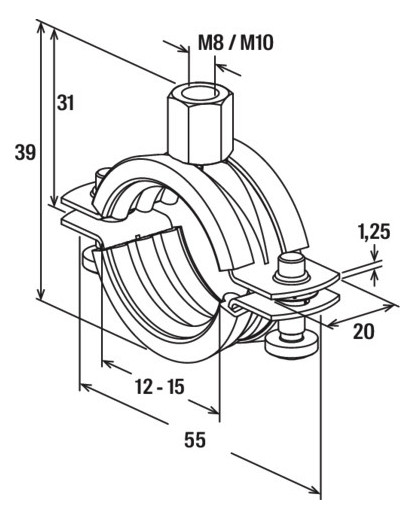 Vermaßte Strichzeichnung